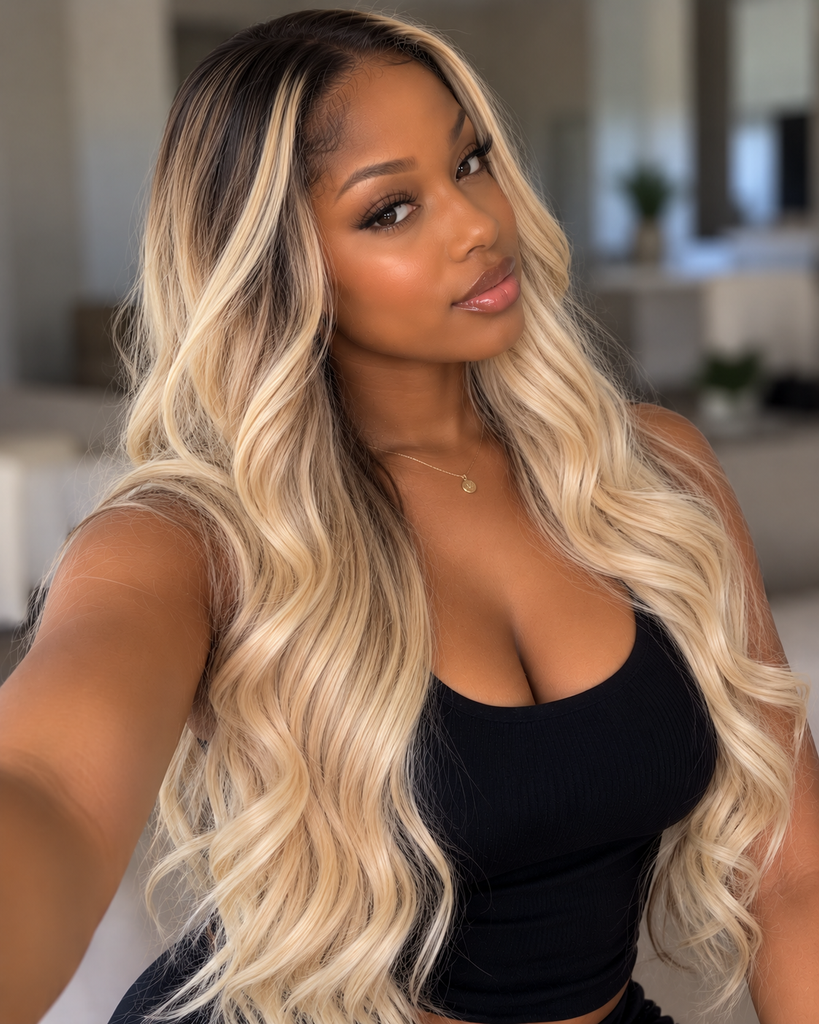 BLONDE (613) EXTENSIONS BRÉSILIENNES LISSES À CLIP